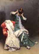 Raimundo de Madrazo y  Garreta Preparing for the Costume Ball oil